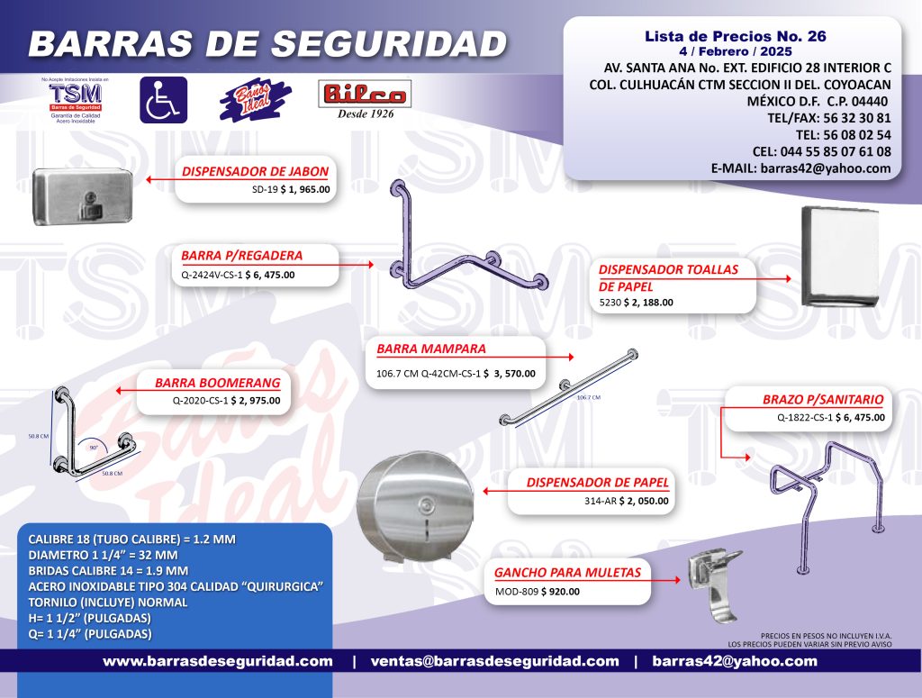 Descarga el Catálogo – Barras de Seguridad